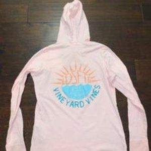 Women’s Vineyard Vines Pink EDSFTG Light Hoodie Long-sleeve Shirt-Small